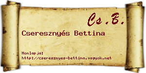 Cseresznyés Bettina névjegykártya